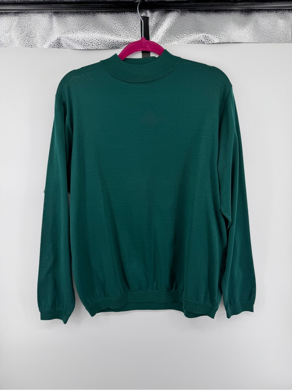 St. Croix Grandpacore Quiet Luxury Preppy Crewneck Sweater in Green SzL